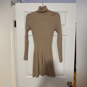 Zara Taupe Long Sleeve Dress
